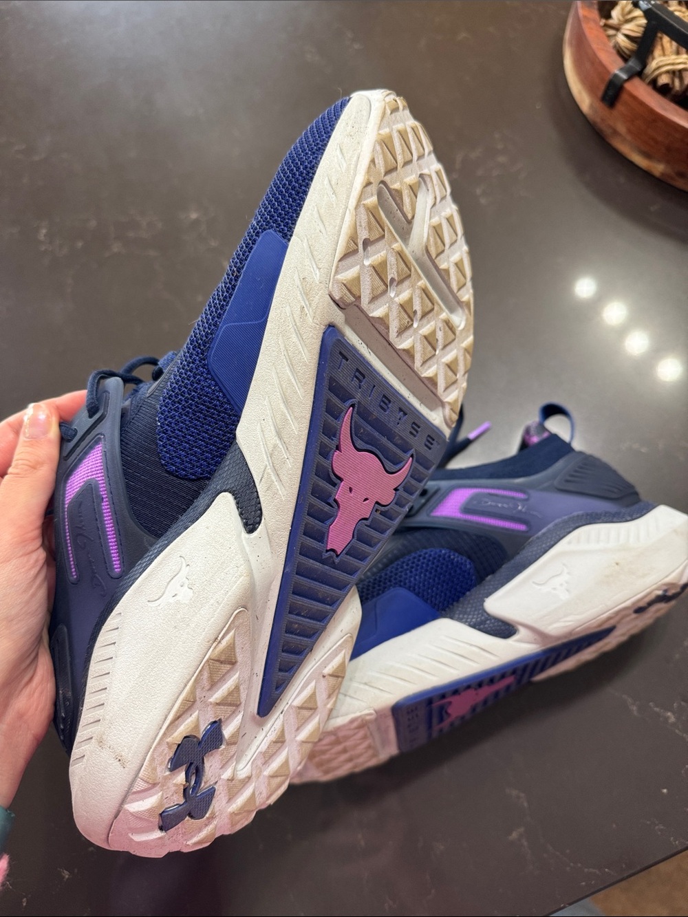 Under Armour Project Rock 5 Disrupt Men’s Shoes - 'Bauhaus Blue/Midnight Navy' - Picture 6 of 9
